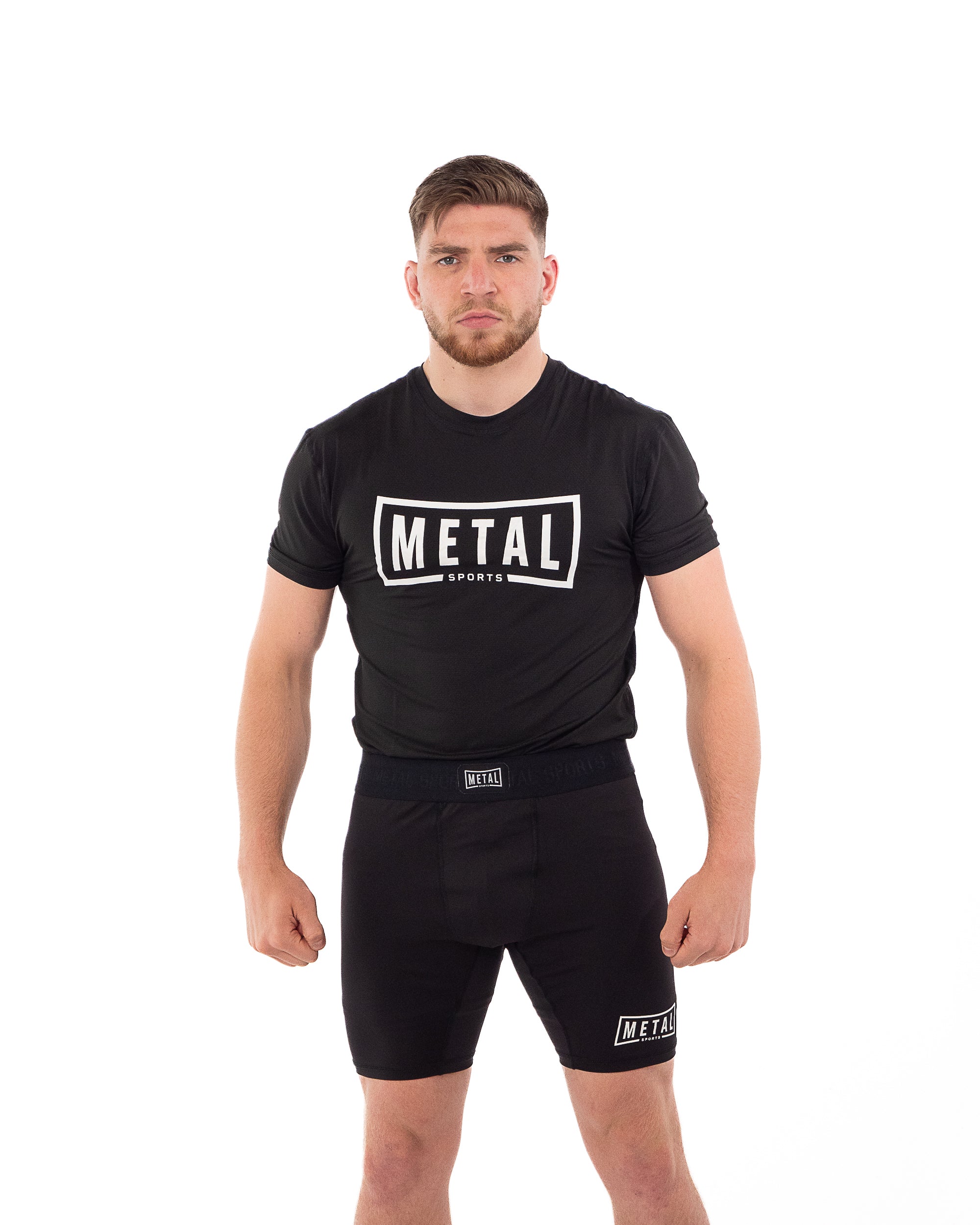 MEN'S BLACK COMPRESSION SHORTS