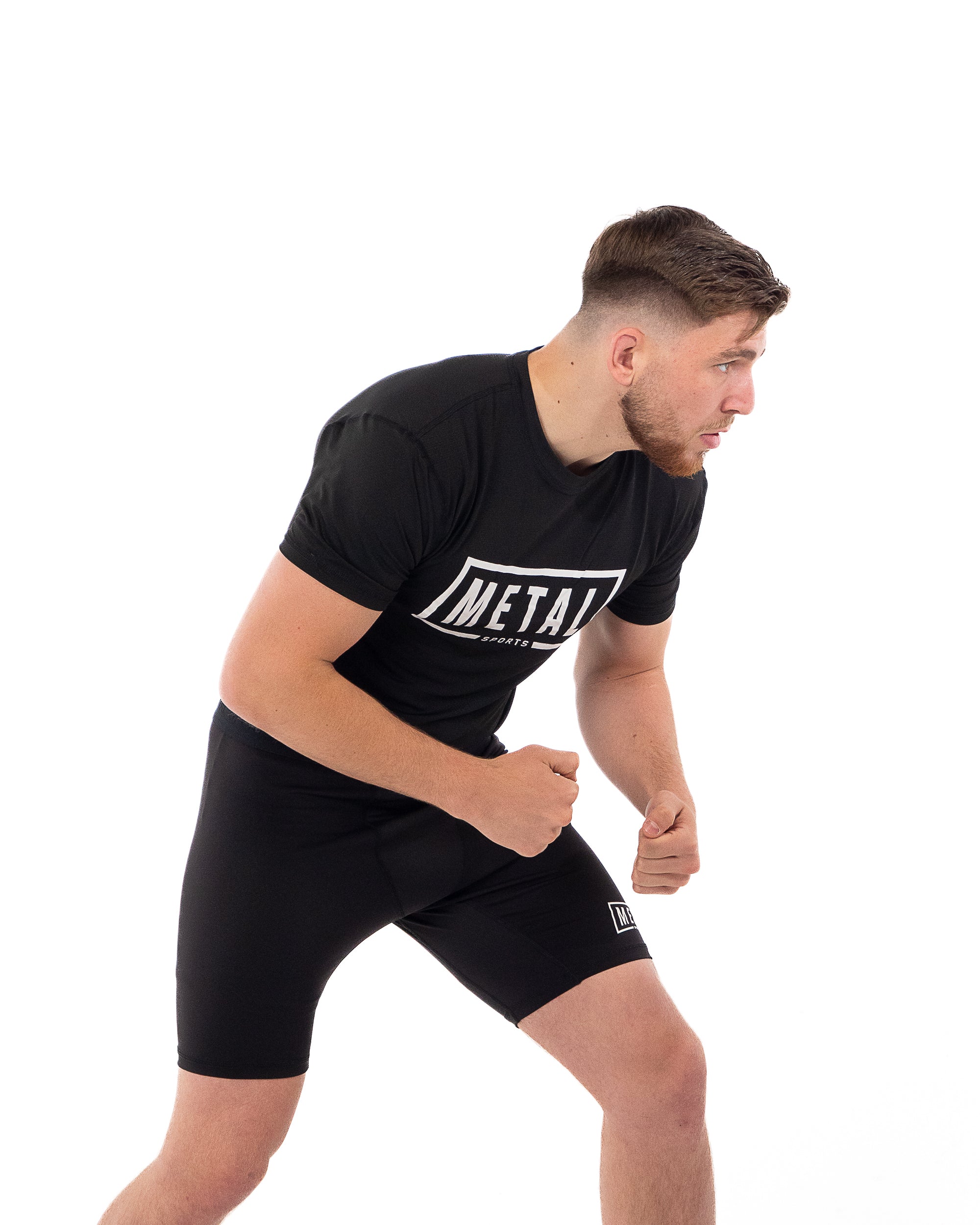 MEN'S BLACK COMPRESSION SHORTS