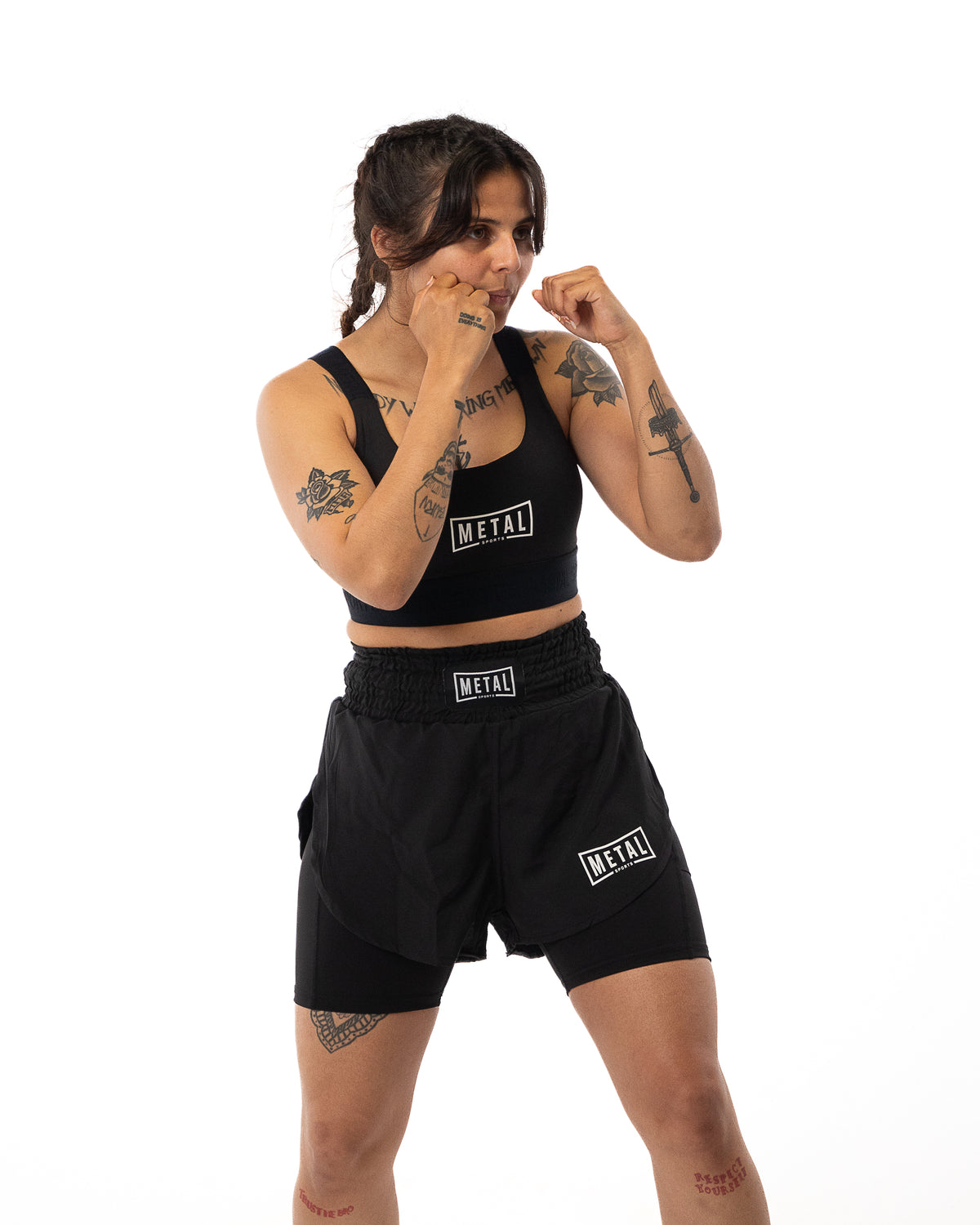 WOMEN'S 2-IN-1 SHORTS BLACK