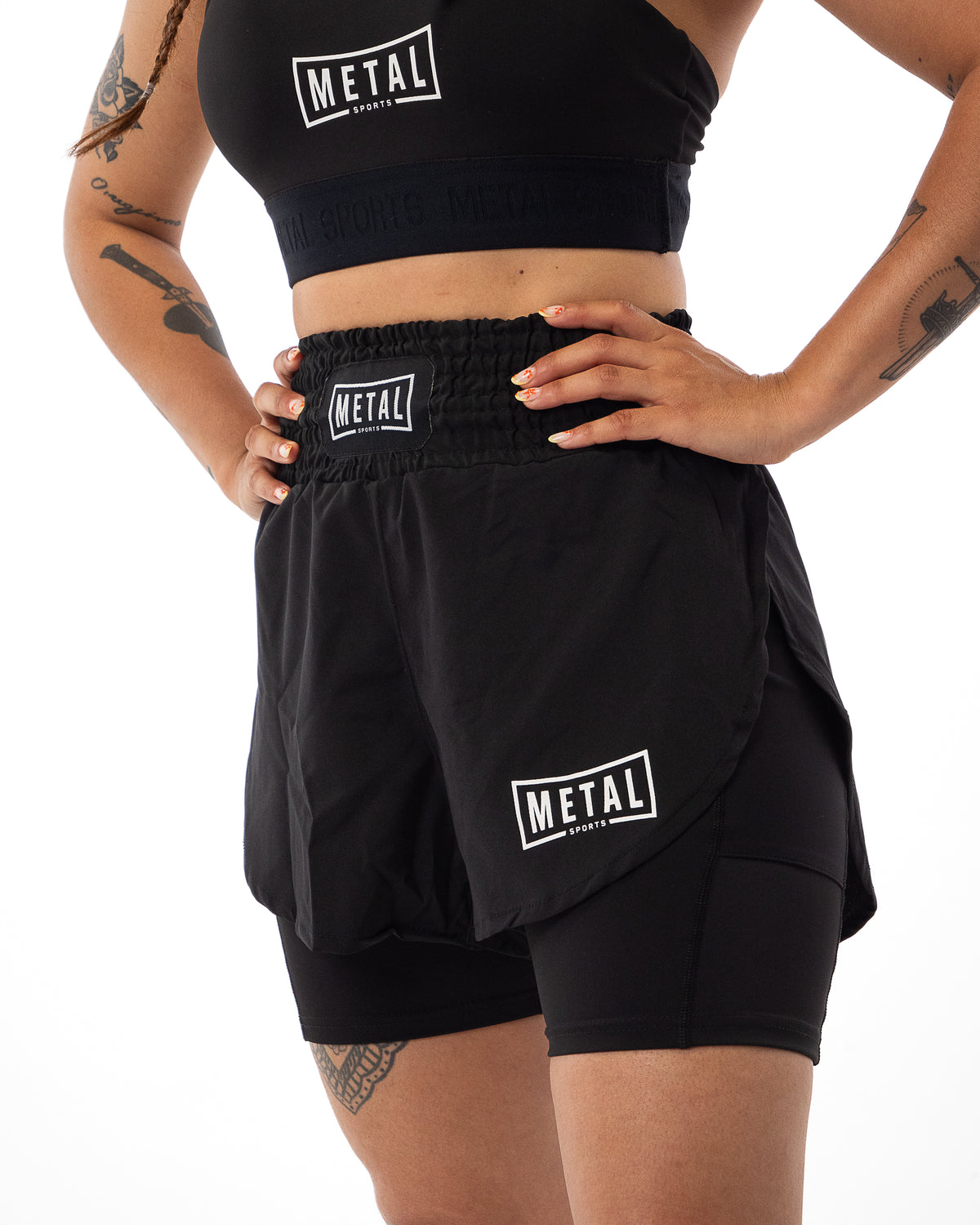 WOMEN'S 2-IN-1 SHORTS BLACK