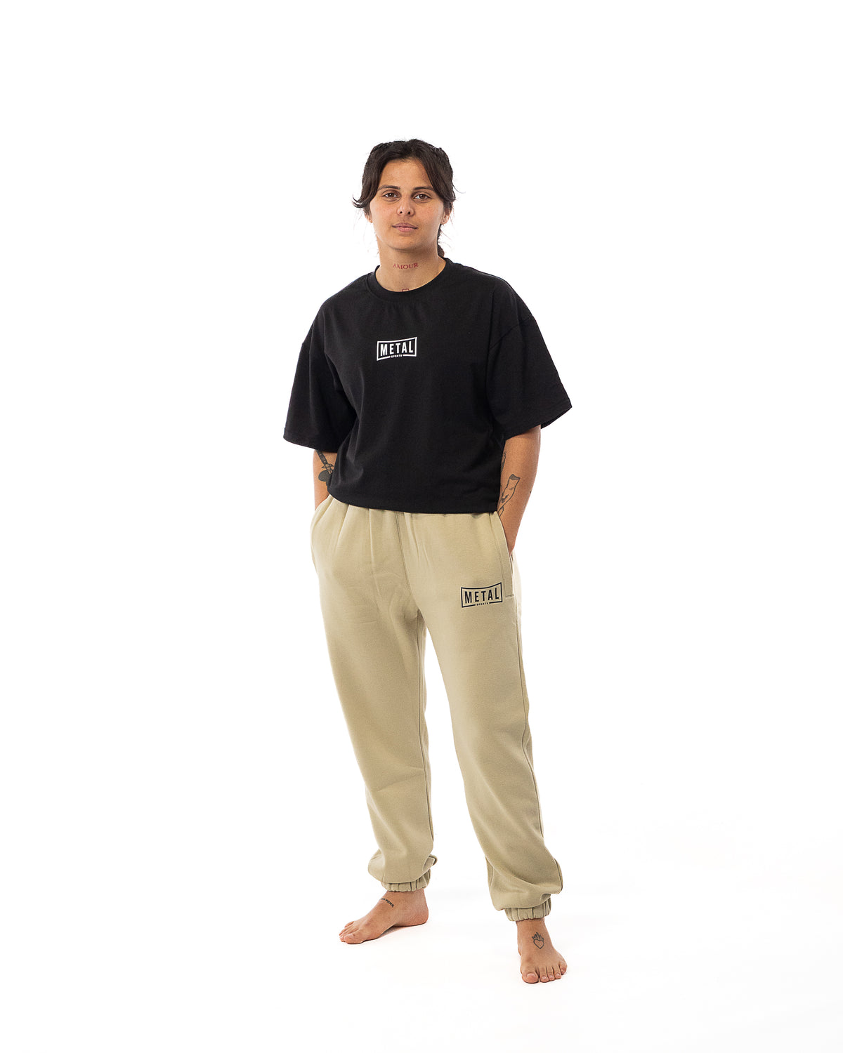 BLACK COTTON T-SHIRT