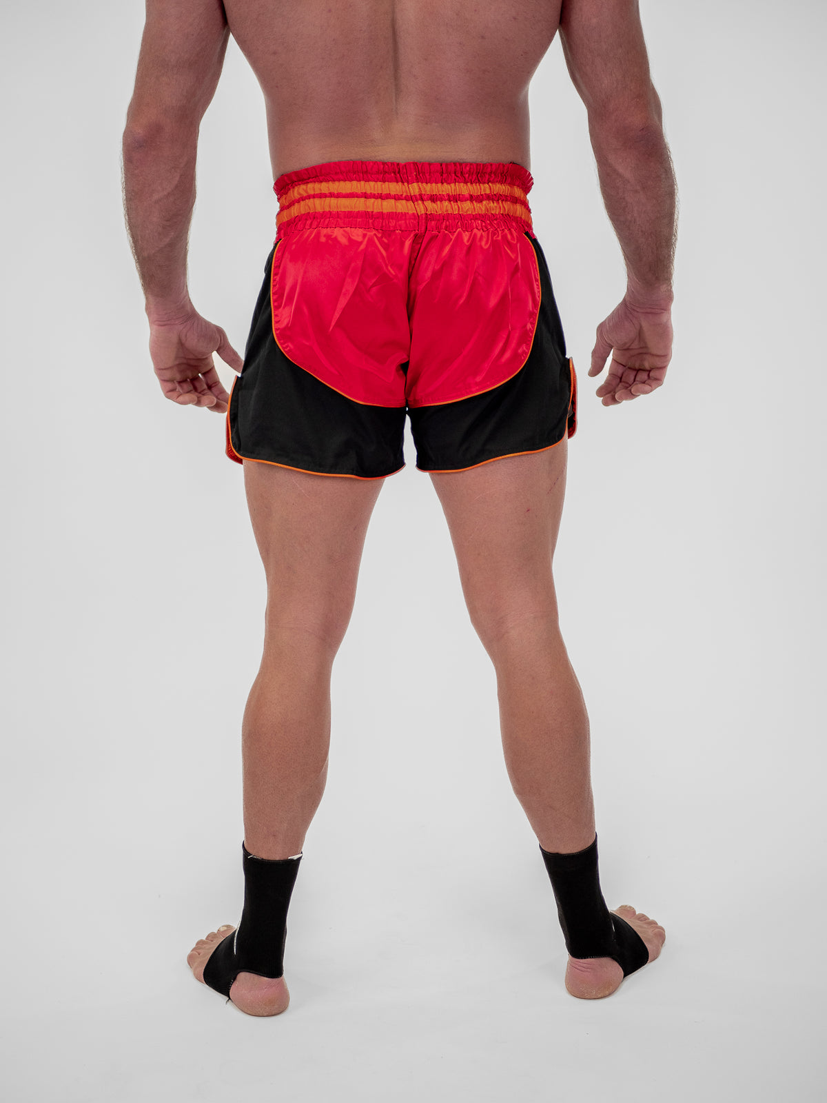 MEN'S RED LUMPINEE THAI SHORTS
