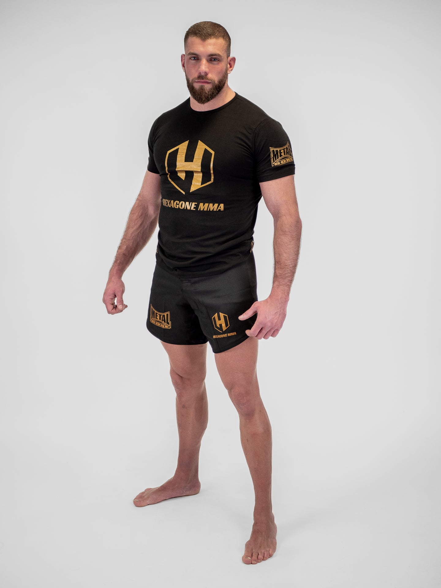 MEN'S BLACK HEXAGON MMA T-SHIRT