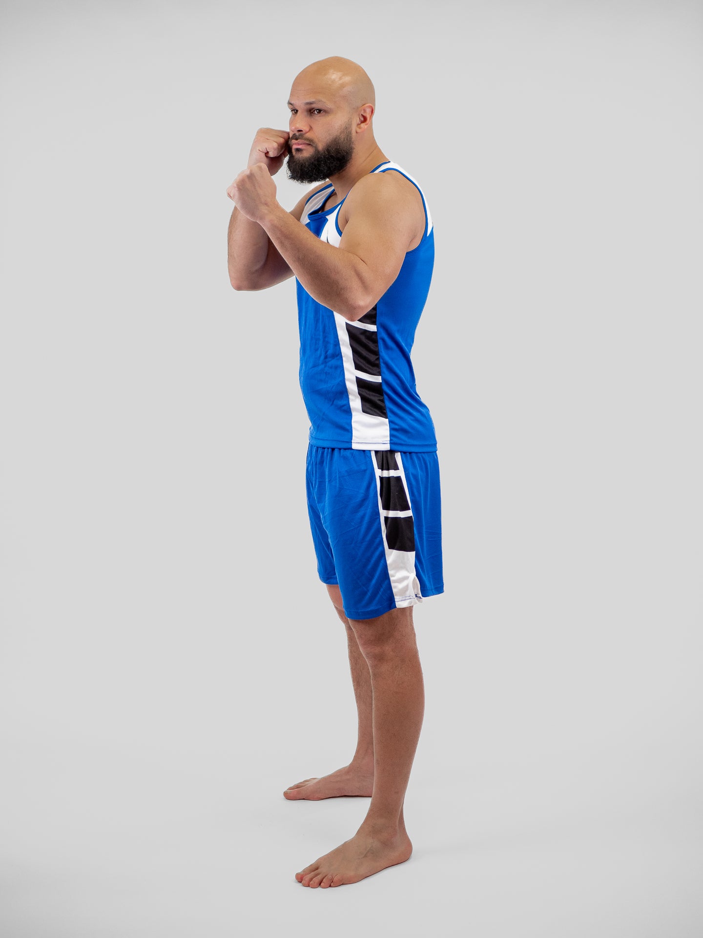 BLUE ADULT COMPETITION BOXING SHORTS + TANK TOP