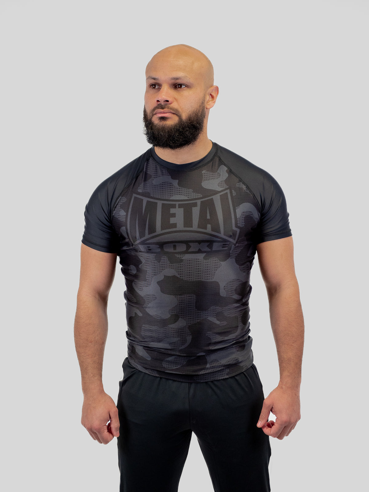 MEN'S RASHGUARD CAMO BLACK