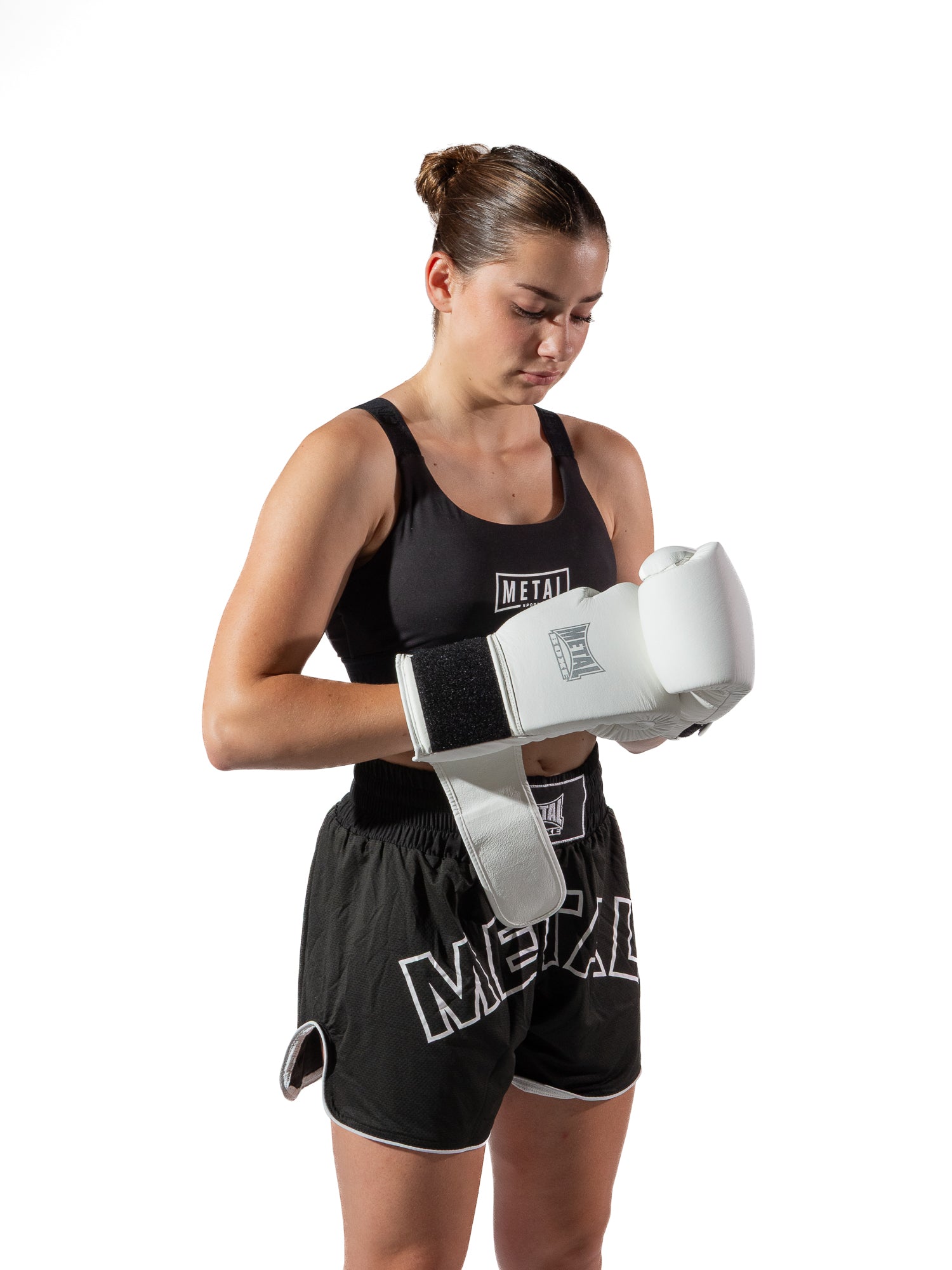 GANTS BOXE CUIR GENEZIS BLANC