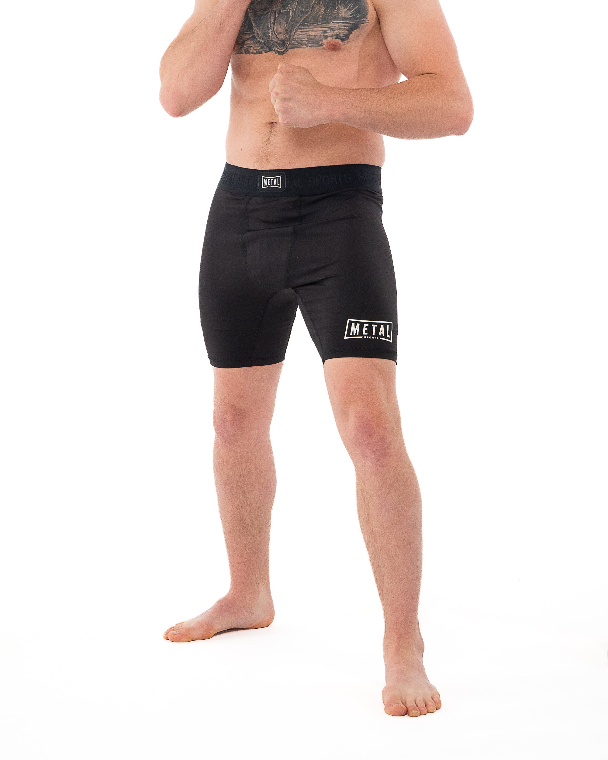 MEN'S BLACK COMPRESSION SHORTS