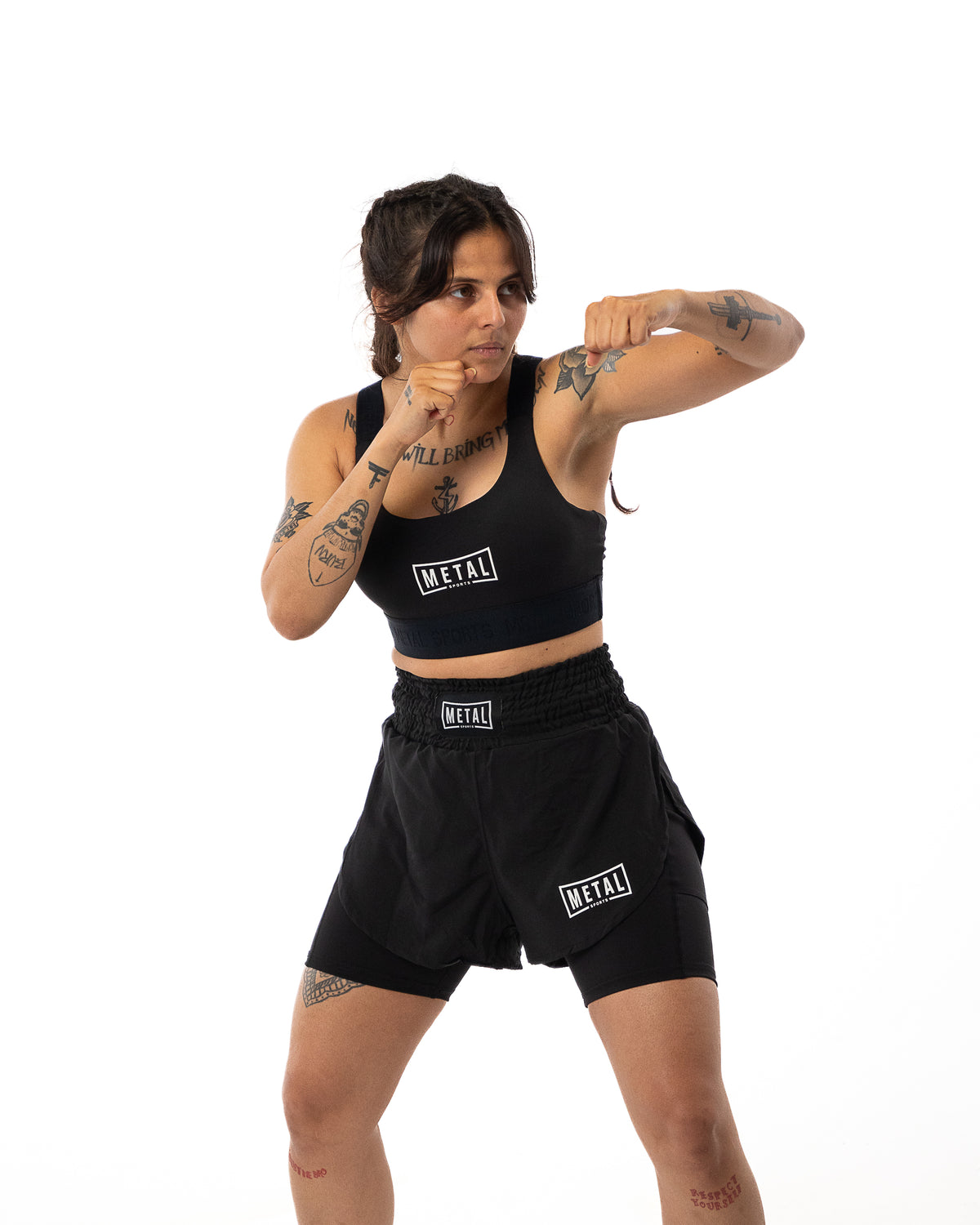 WOMEN'S 2-IN-1 SHORTS BLACK