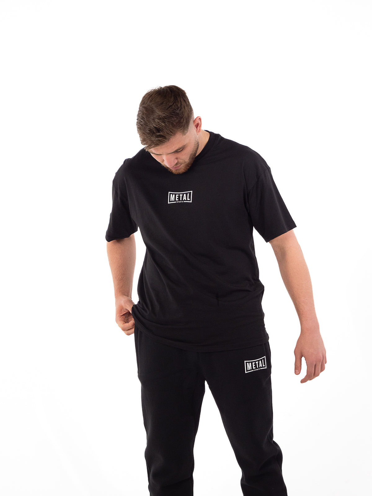 BLACK COTTON T-SHIRT
