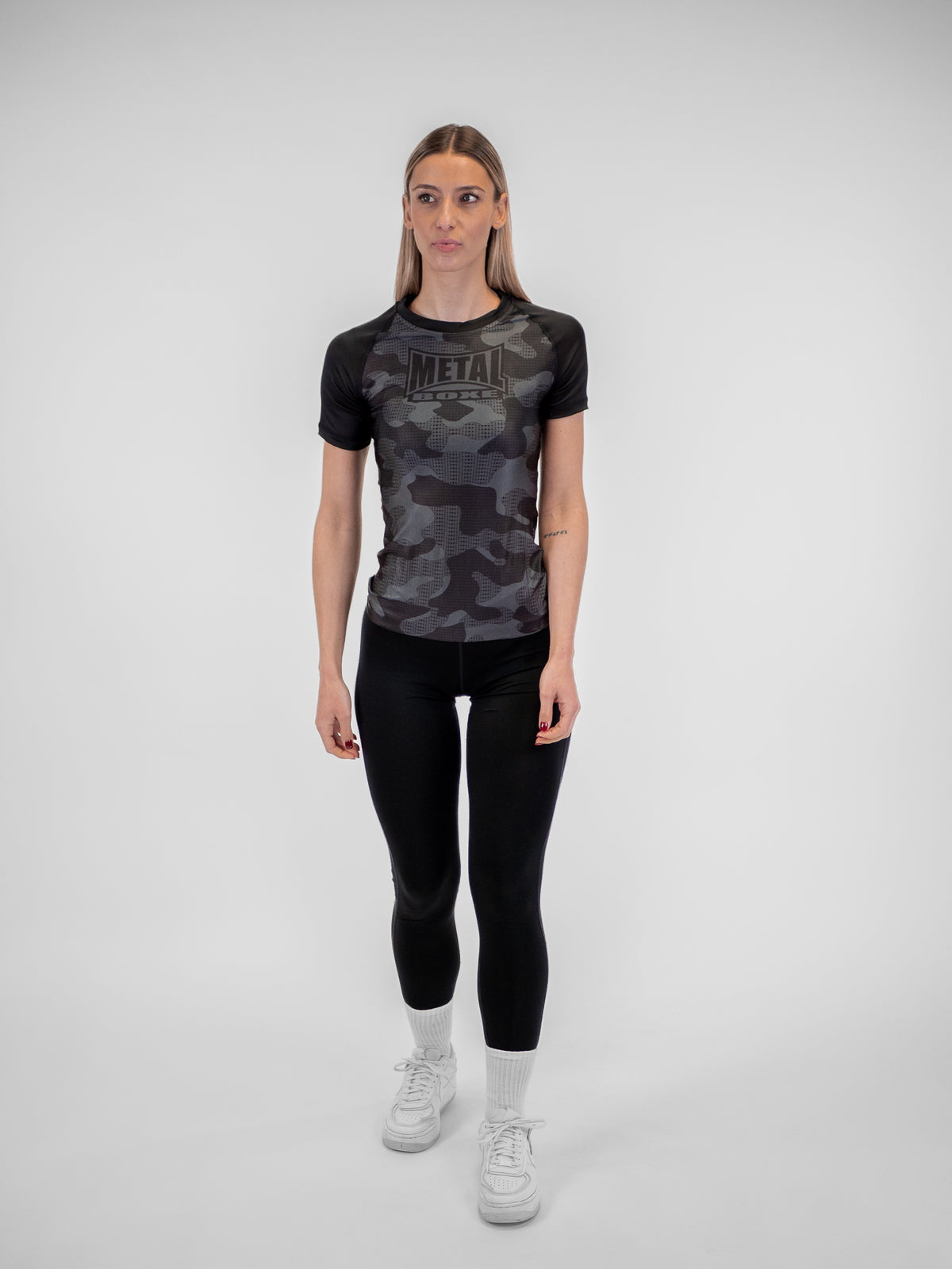 WOMEN'S RASHGUARD CAMO BLACK