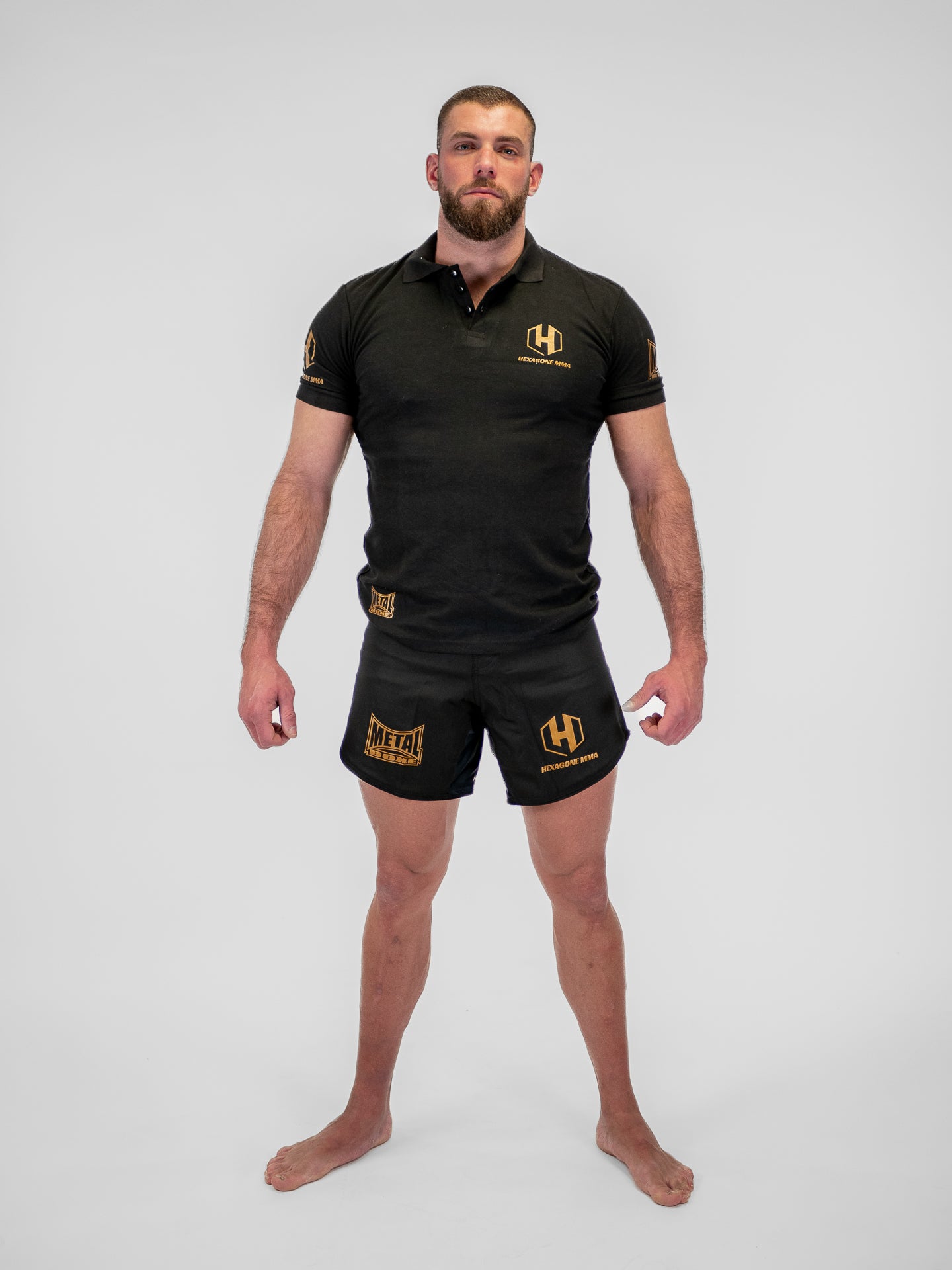 BLACK HEXAGON MMA POLO SHIRT