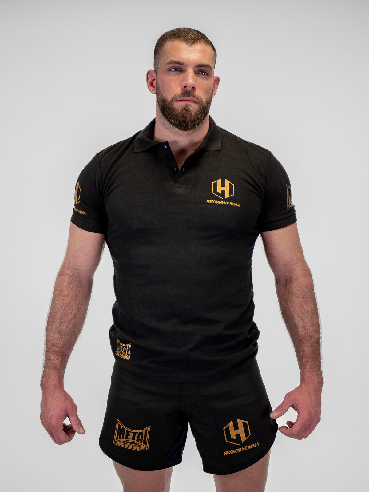 POLO NOIR HEXAGONE MMA