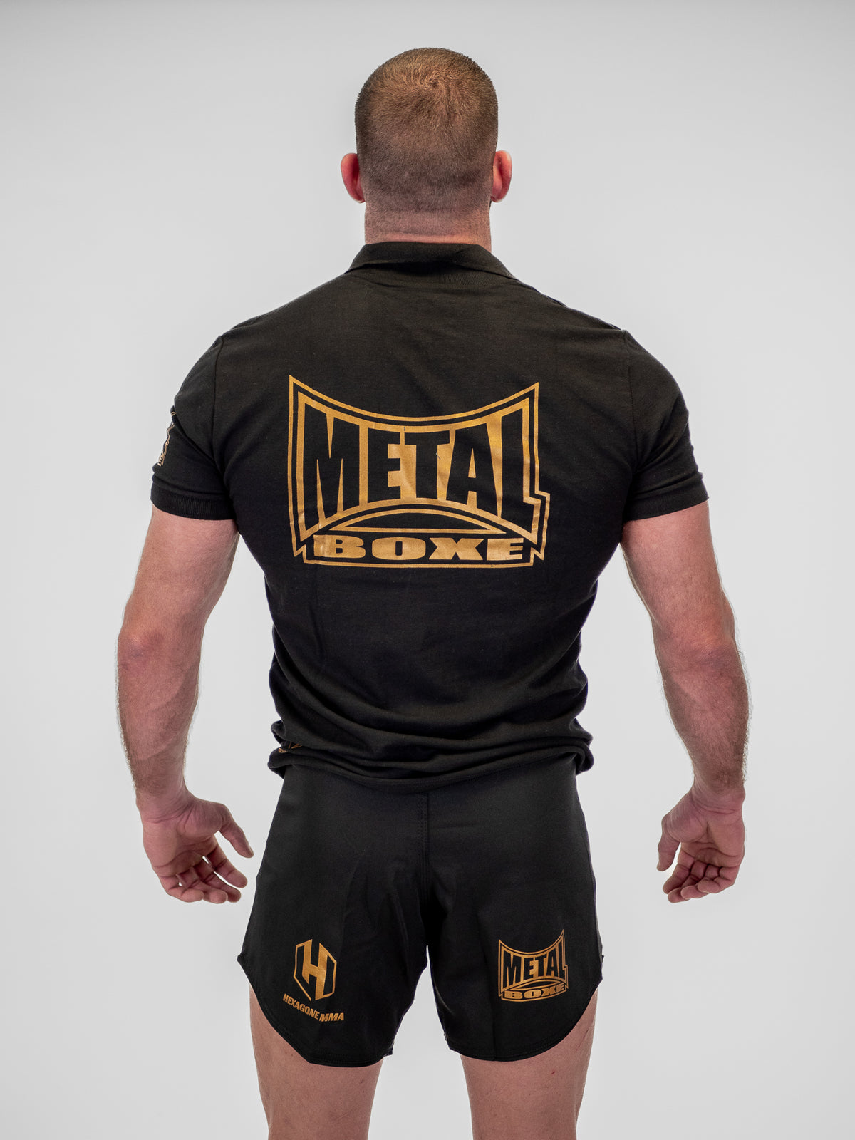 BLACK HEXAGON MMA POLO SHIRT