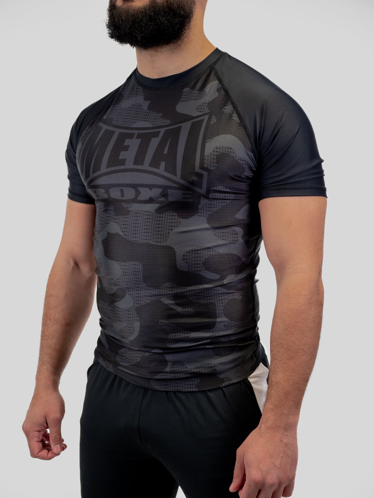 MEN'S RASHGUARD CAMO BLACK