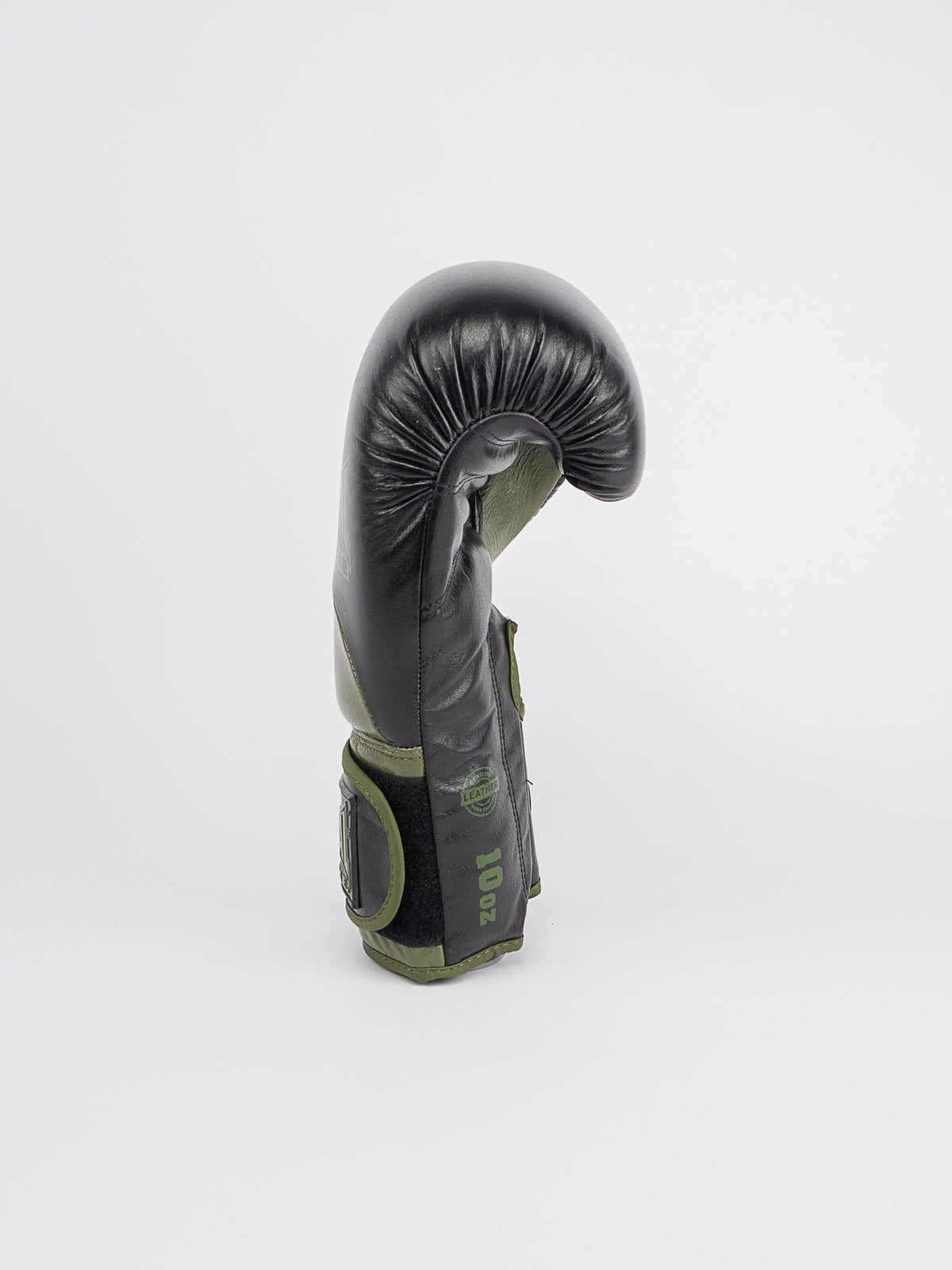 OMEGA BLACK KHAKI LEATHER BOXING GLOVES