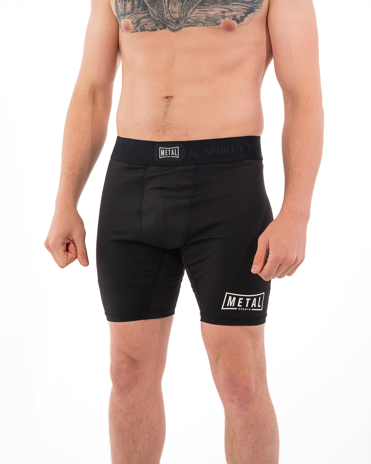 MEN'S BLACK COMPRESSION SHORTS