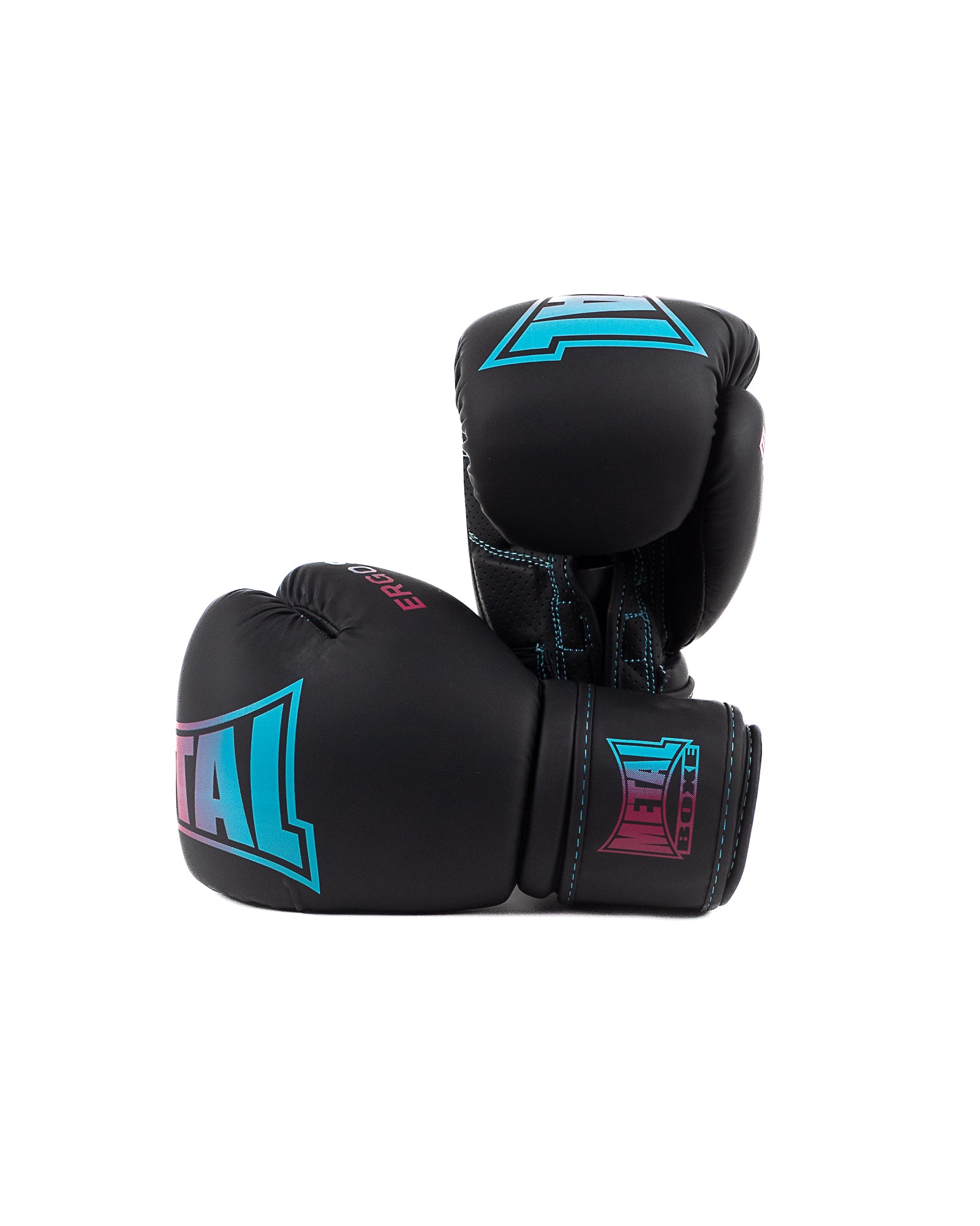 gants de boxe ergo 90 mma kick thai mousse ergonomique entrainement compétition sparring noir rose bleu miami vibe