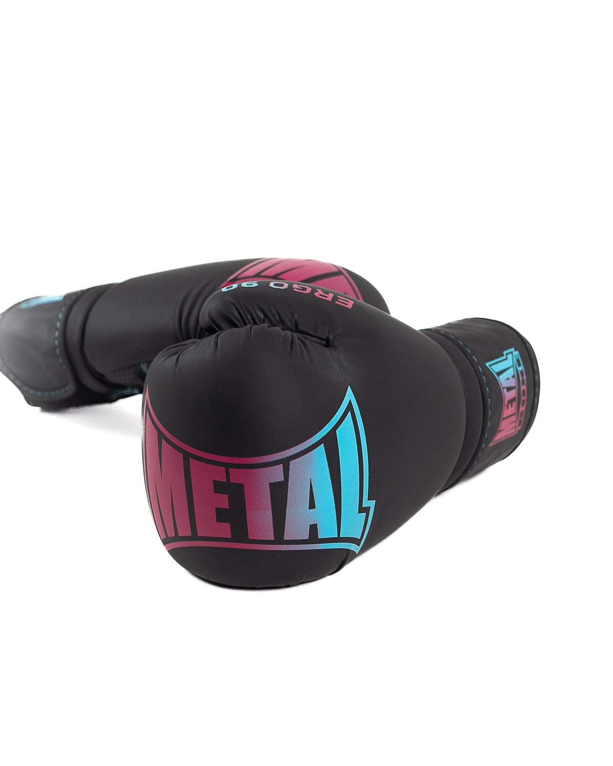 gants de boxe ergo 90 mma kick thai mousse ergonomique entrainement compétition sparring noir rose bleu miami vibe
